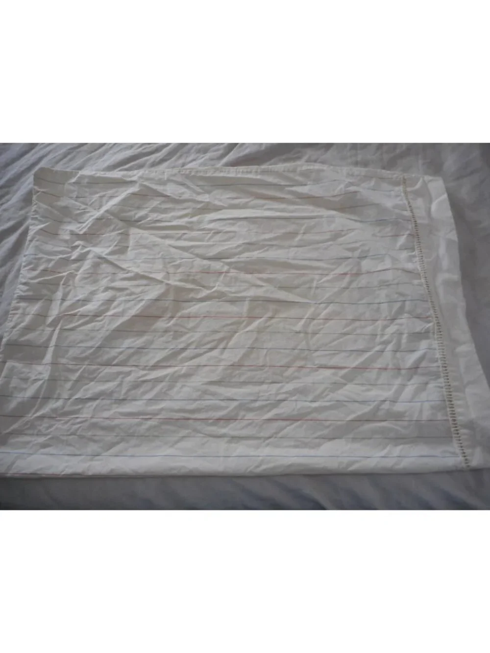 Echo cream multicolor pin striped100% cotton Standard Pillowcase